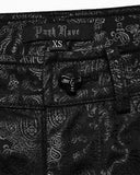 Punk Rave Womens Dark Bohemian Gothic Lace Inset Paisley Leggings