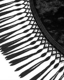 Dark In Love Womens Long Gothic Velvet & Lace Layered Maxi Skirt