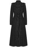Punk Rave Womens Long Gothic Aristocrat Woolen Winter Military Coat