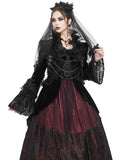 Eva Lady Dark Devore Baroque Gothic Velvet Chained Jacket