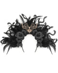 Eva Lady Womens Dark Medusa Gothic Feathered Snake Tiara Fascinator