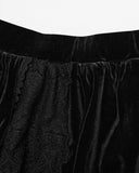 Punk Rave Plus Size Bohemian Gothic Asymmetric Velvet & Baroque Lace Maxi Skirt