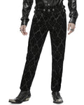 Punk Rave Mens Gothic Victorian Velvet Damask Dress Pants