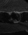 Punk Rave Daily Life Womens Plush & Faux Fur Hooded Winter Cloak - Black