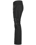 Punk Rave Mens Apocalyptic Gothic Spliced Mesh & Chain Pants