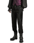 Punk Rave Mens Gothic Aristocrat Jacquard Contrast Dress Pants