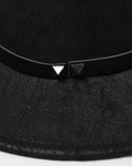 Punk Rave Unisex Distressed Faux Leather Strapping Fedora Hat