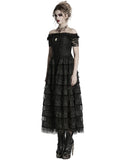 Punk Rave Womens Long Gothic Steampunk Cameo Prom Wedding Dress