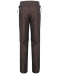 Devil Fashion Mens Tennyson Striped Steampunk Lacing Dress Pants - Brown