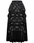 Dark In Love Long Victorian Gothic Steampunk Crush Velvet Maxi Skirt