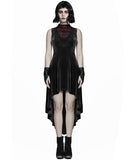 Punk Rave Sable Seduction Gothic Evening Dress - Black