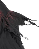 Devil Fashion Mens Apocalyptic Gothic Pirate Poet Shirt Top - Black & Red