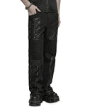 Punk Rave Mens Apocalyptic Punk Studded Dark Street Pants