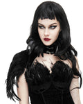 Eva Lady Gothic Velvet Feather High Collar Bolero Shrug