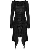 Punk Rave Daily Life Apocalyptic Gothic Broken Knit Ruching Dress