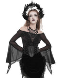 Eva Lady Womens Baroque Damask Gothic Buckled Crucifix Waist Cincher Corset