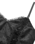 Dark In Love Womens Gothic Lolita Jacquard & Lace Fishtail Prom Dress