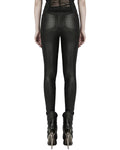 Punk Rave Womens Gothic Lace Applique Cutout Leggings