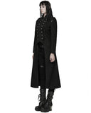 Punk Rave Womens Long Gothic Aristocrat Woolen Winter Military Coat