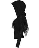 Punk Rave Womens Apocalyptic Wasteland Gothic Hooded Mesh Shawl Top