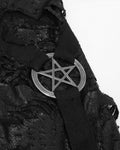 Devil Fashion Mens Apocalyptic Punk Coated Broken Knit Cloak