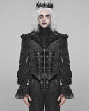 Devil Fashion Mens Dark Gothic Aristocrat Jacquard & Velvet Tailed Waistcoat Vest