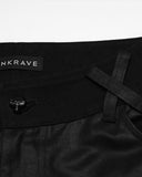 Punk Rave Mens Dark Gothic Cyberpunk Wide-Leg Strapping Pants