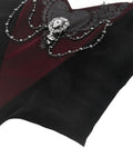 Dark In Love Womens Baroque Gothic Heart Velvet Corset Top - Red & Black
