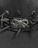 Devil Fashion Mens Post Apocalyptic Gothic Bullet Fedora Hat - Black