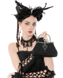 Dark In Love Womens Vintage Gothic Beaded Evening Bag