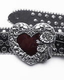 Punk Rave Womens Gothic Lolita Queen Of Hearts Rhinestone Belt