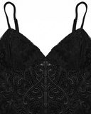 Punk Rave Daily Life Long Gothic Rose Lace Side Split Maxi Dress