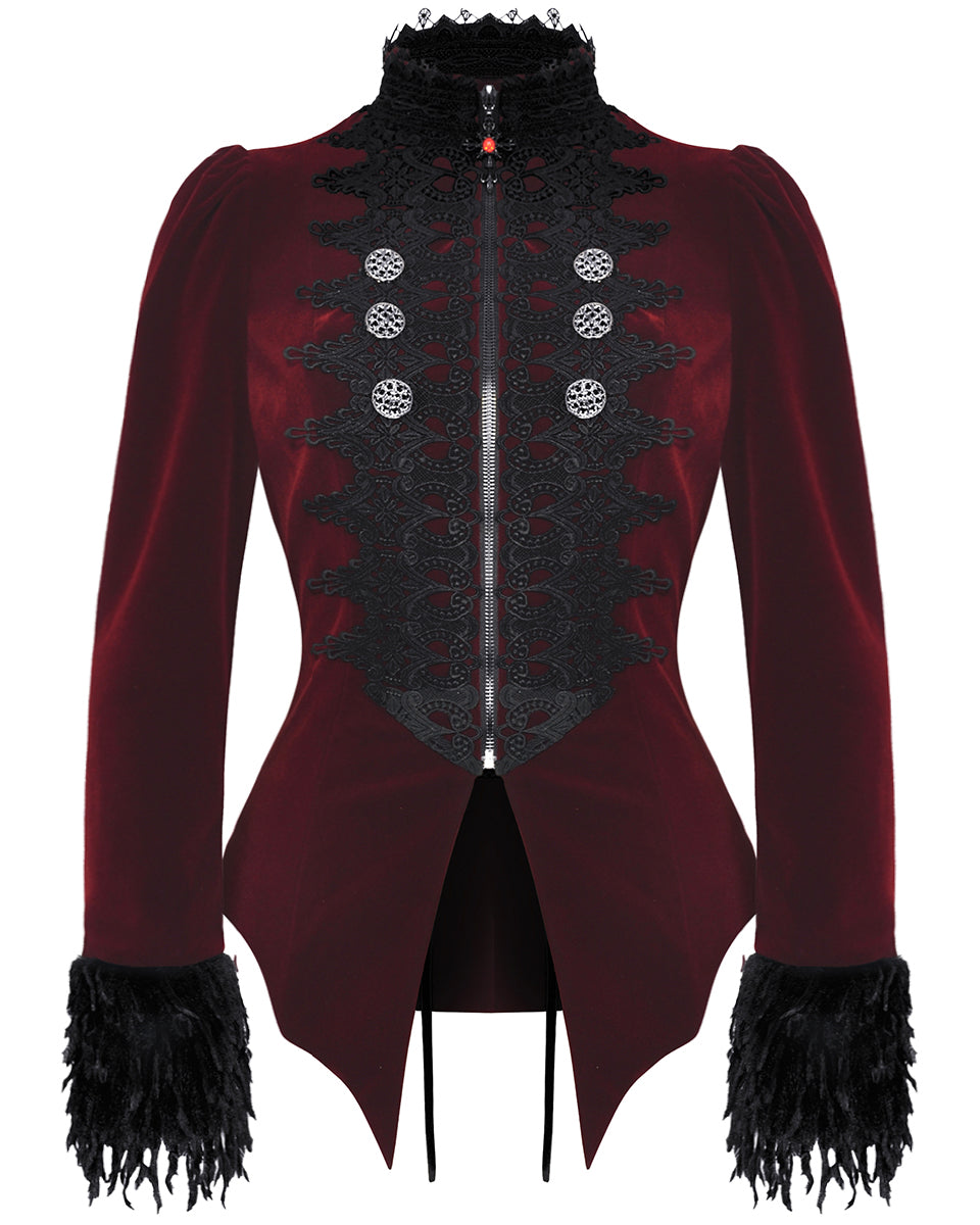 Dark In Love Regency Gothic Aristocrat Lace Trim Velvet Court Jacket ...