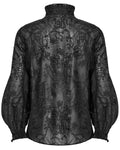 Punk Rave Mens Romantic Gothic Embroidered Chiffon Dress Shirt