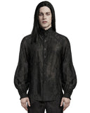 Punk Rave Mens Romantic Gothic Embroidered Chiffon Dress Shirt