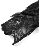 Dark In Love Womens Gothic Steampunk Embellished Velvet Armwarmer Gloves