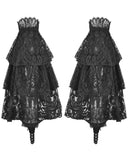 Dark In Love Womens Gothic Steampunk Embellished Lace Armwarmer Sleeves