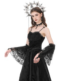 Dark In Love Womens Gothic Steampunk Embellished Lace Armwarmer Sleeves