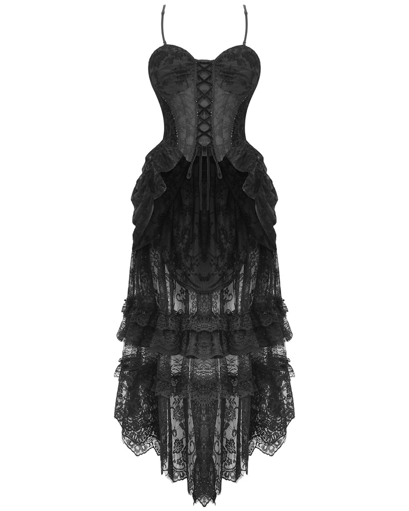 Dark In Love Gothic Burlesque Lace Train Bustle Mini Dress Violent Delights Dark In Love Gothic Burlesque Lace Train Bustle Mini Dress Violent Delights