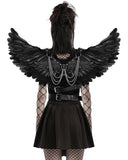 Punk Rave Womens Fallen Angel Gothic Feathered Wings Harness - Black