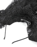 Dark In Love Womens Gothic Lace Fringed Bridal Wedding Veil