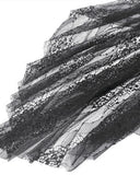 Dark In Love Womens Gothic Lace Fringed Bridal Wedding Veil