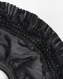 Devil Fashion Womens Dark Gothic Feathered Rose Fascinator Headpiece - Black & Purple