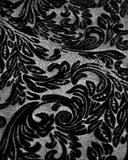 Dark In Love Womens Gothic Baroque Jacquard Velvet Lace Applique Blouse Top