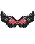 Punk Rave Womens Fallen Angel Gothic Feathered Wings Harness - Black & Red