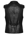 Punk Rave Mens Dark Gothic Aristocrat Embellished Lace Trim Waistcoat Vest