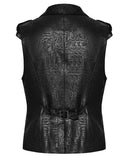 Punk Rave Mens Dark Gothic Aristocrat Embellished Lace Trim Waistcoat Vest