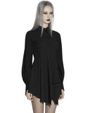 Punk Rave Daily Life Womens Gothic Witch Asymmetric Shirt Dress