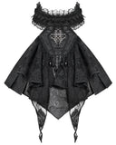Devil Fashion Mens Gothic Aristocrat Crucifix Coffin Jabot Cravat Tie - Black