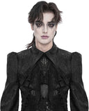 Devil Fashion Mens Gothic Aristocrat Crucifix Coffin Jabot Cravat Tie - Black